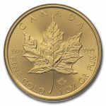 2024 Canada 1 oz Gold Maple Leaf BU - Carded