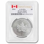 2024 Canada 1 oz Silver Maple Leaf MS-69 PCGS (FirstStrike®)