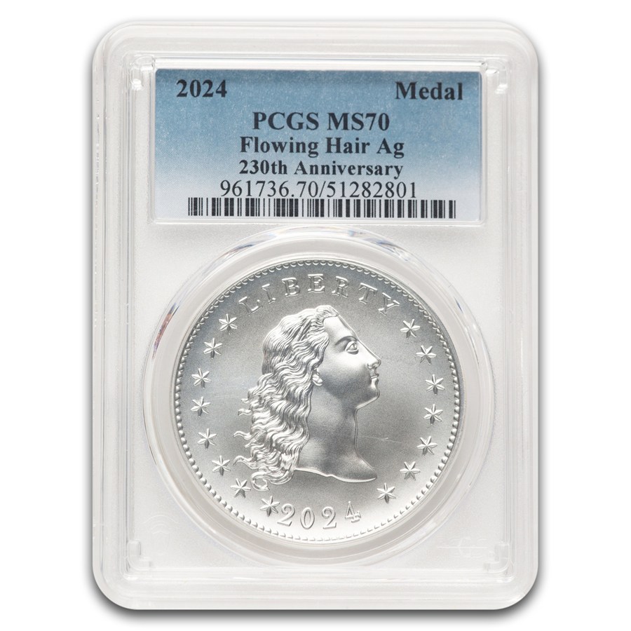 2024 Flowing Hair 230th Anniversary Silver Medal MS-70 PCGS