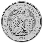 2024 GB 1 oz Platinum Royal Tudor Beasts Tudor Dragon BU Coin