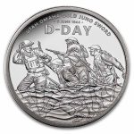 2024 GB 1 oz Silver £2 Proof 80th Anniversary D-Day (Spotted)