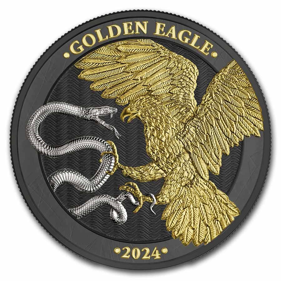 2024 Malta 1 oz Silver 5 Euro Golden Eagle Limited Edition