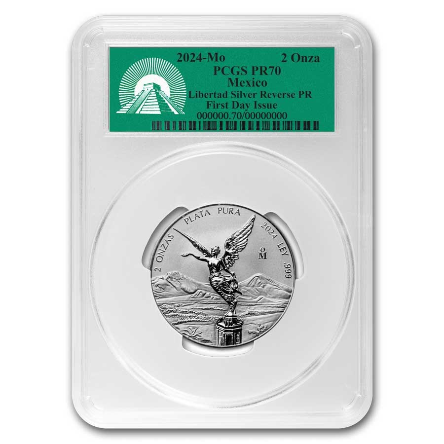 2024 Mexico 2 oz Silver Libertad Reverse Proof PR-70 PCGS (FDI)