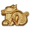 2024 Mongolia 1 oz Silver Gilded Lunar Great Dragon Shaped Coin