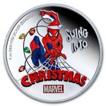 2024 Niue 1 oz Ag $2 Marvel Season's Greetings Ornament Proof