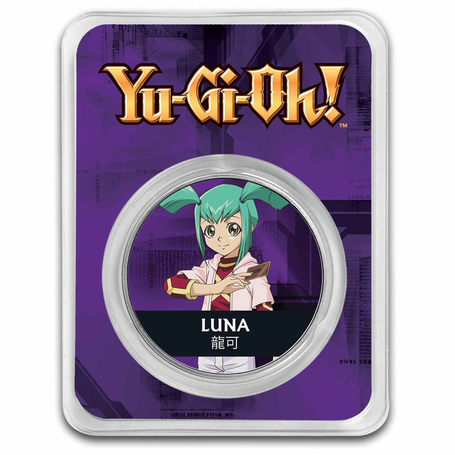 2024 Niue 1 oz Color Ag $2 Yu-Gi-Oh! - Luna, In TEP
