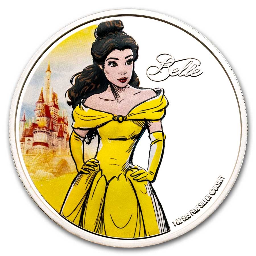 2024 Niue 1 oz Silver $2 Disney Belle in Special Jewelry Box