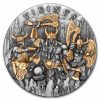 2024 Niue 2 oz Silver Antique Vikings (Gilded) w/ Box & COA