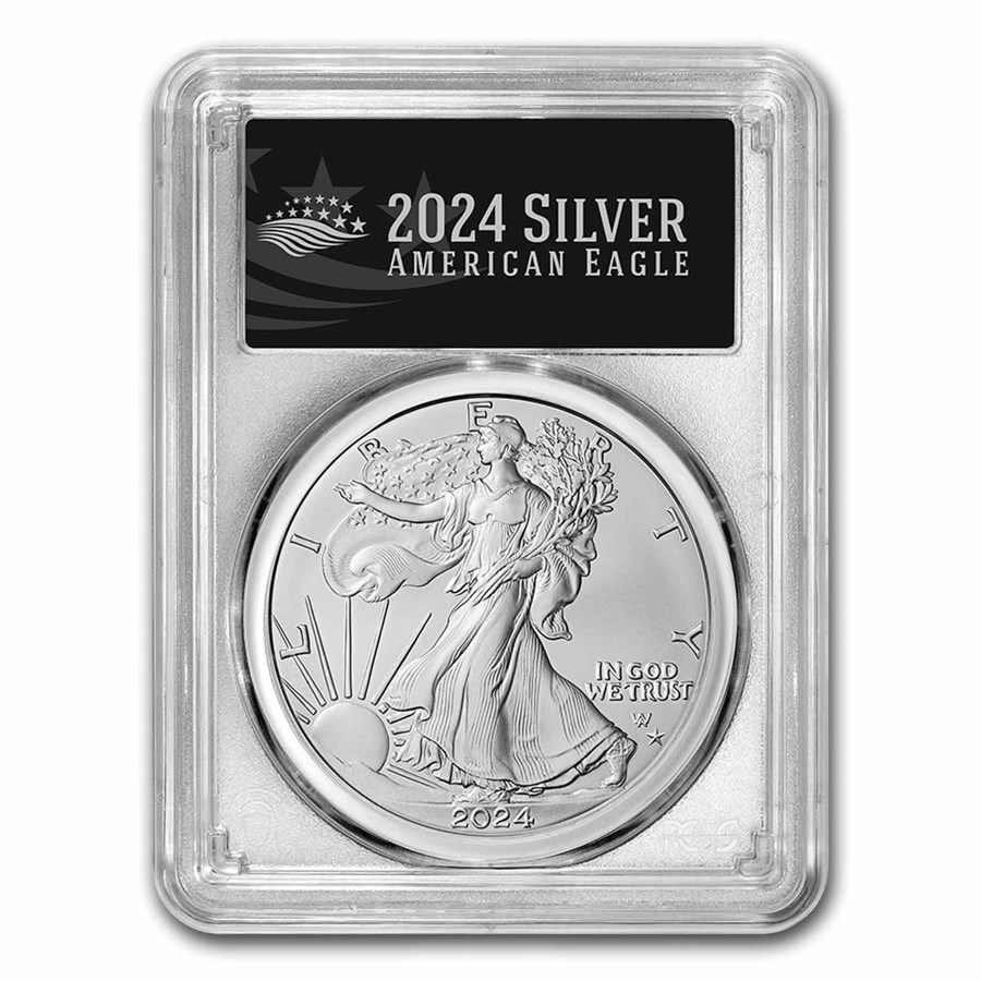 2024-(P) American Silver Eagle Star Privy MS-70 PCGS (FDI, Black)