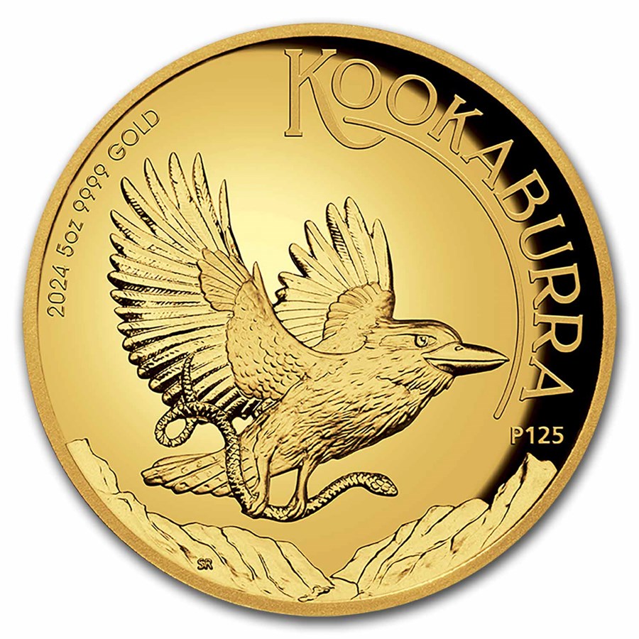 2024-P Australia 5 oz Gold Kookaburra Proof (High Relief)