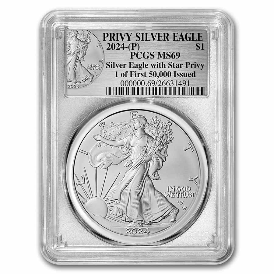 2024-(P) Silver Eagle Star Privy MS-69 PCGS (1st 50,000)