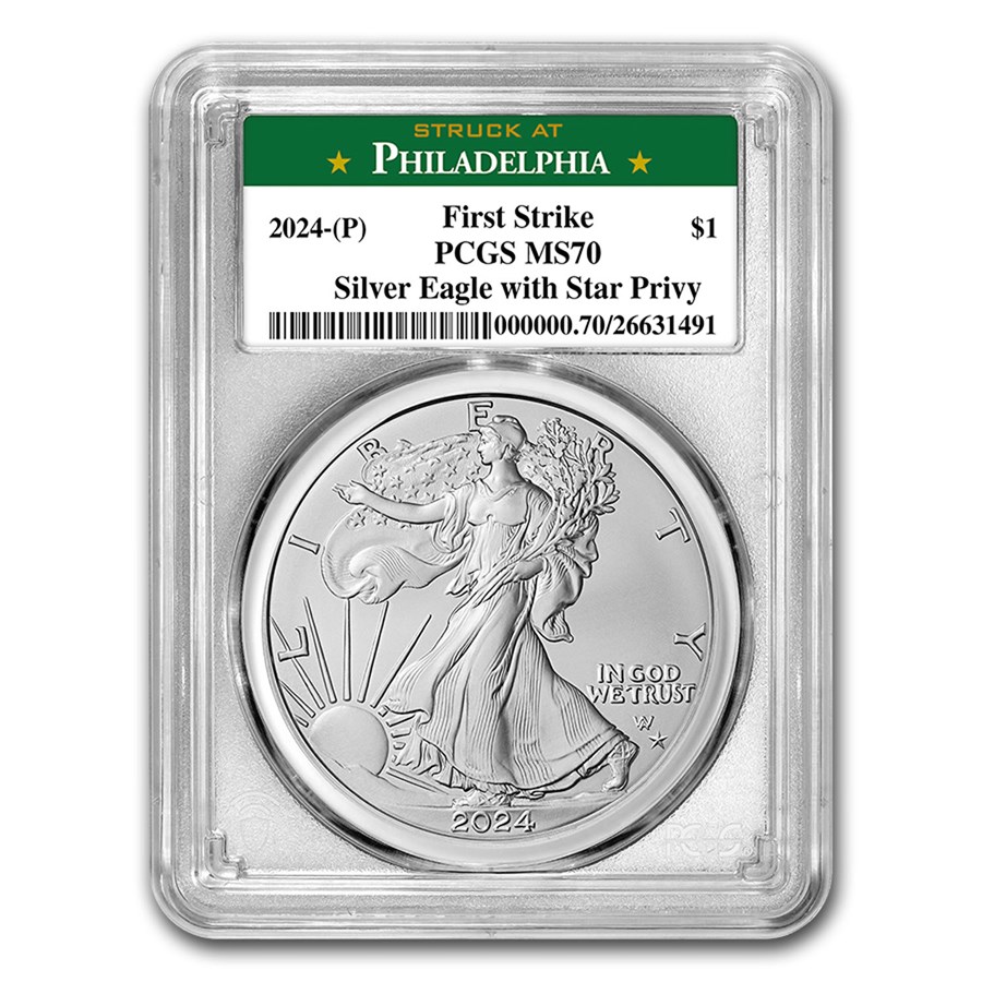 2024-(P) Silver Eagle Star Privy MS-70 PCGS (FS, Philadelphia)