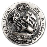 2024 Rwanda 1 oz Silver Nautical Ounce Cutty Sark Antiqued