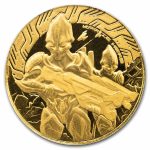 2024 Samoa 1/10 oz Gold Space Alien Battle BU