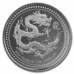 2024 Samoa 1/2 oz Silver 1 Tala Year of the Dragon BU