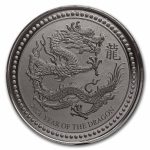 2024 Samoa 1/2 oz Silver 1 Tala Year of the Dragon (Rhodium)