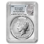 2024 Silver Peace Dollar MS-70 PCGS (AR, Peace Label)