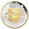 2024 TUV 2 oz Silver SpongeBob SquarePants Gilded Proof (Box)