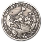 2024 Tuvalu 1 oz Silver Black Flag The Kingston Antiqued