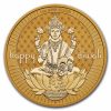 2024 Tuvalu 1 oz Silver Gilded Diwali Medallion Proof