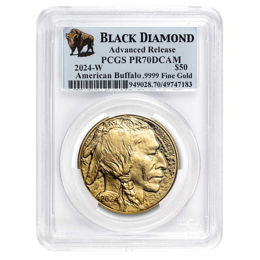 2024-W 1 oz Proof Gold Buffalo PR-70 PCGS (AR, Black Diamond)