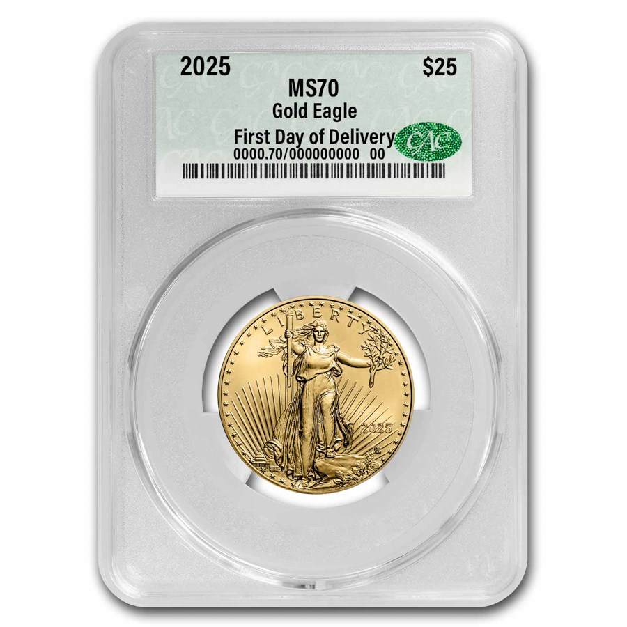 2025 1/2 oz American Gold Eagle MS-70 CAC (First Day of Delivery)