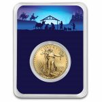 2025 1/2 oz American Gold Eagle - w/Starry Night Nativity Card