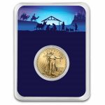2025 1/4 oz American Gold Eagle - w/Starry Night Nativity Card