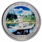 2025 1 oz Ag NATB Minnesota Voyageurs National Park (Colorized)