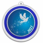 2025 1 oz Silver Colorized Round - Dove Snowflakes