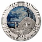 2025 1 oz Silver NATB Michigan Wigwam Lake Michigan (Color)