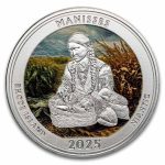 2025 1 oz Silver NATB Rhode Island Niantic (Colorized)