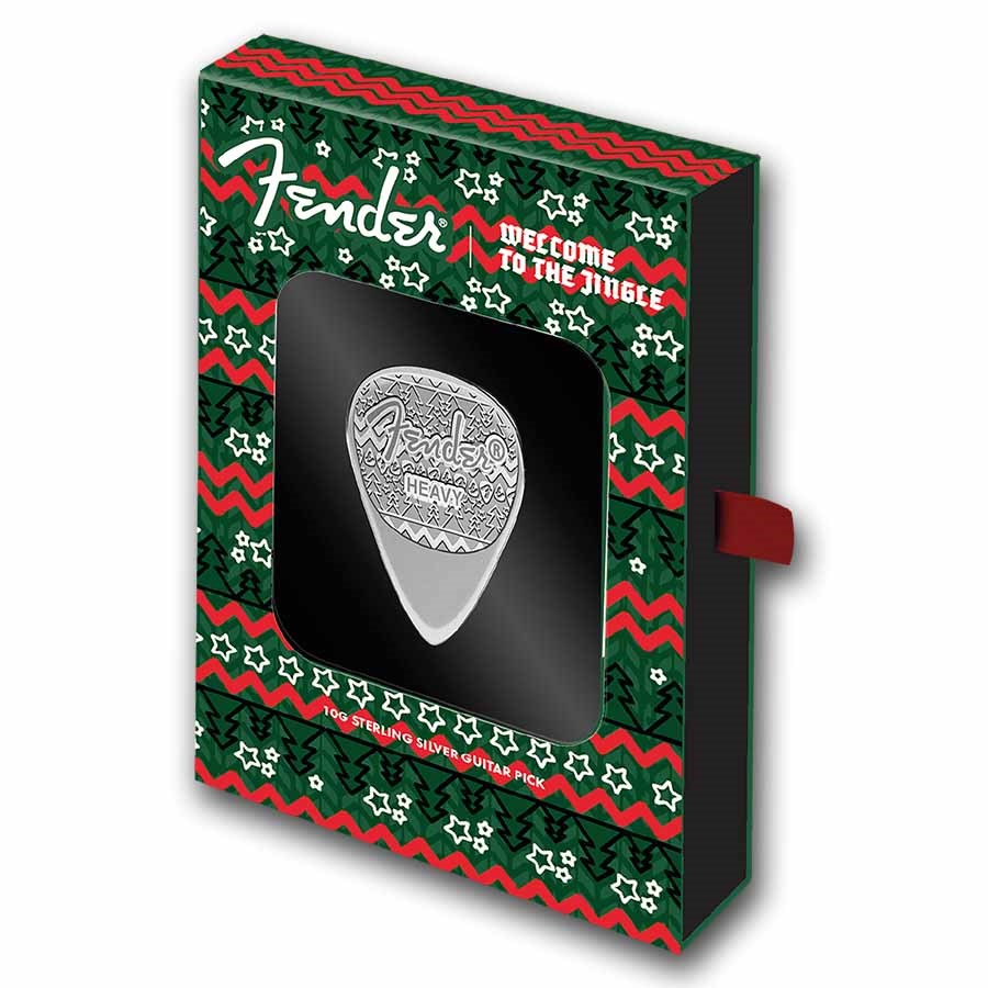 2025 10g Silver Fender® Holiday 351 Heavy Guitar Pick (.925 fine)