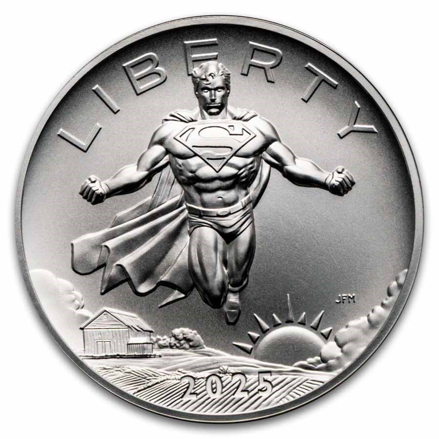 2025 2.5 oz Silver Comic Art Superman Medal (w/Box & COA)