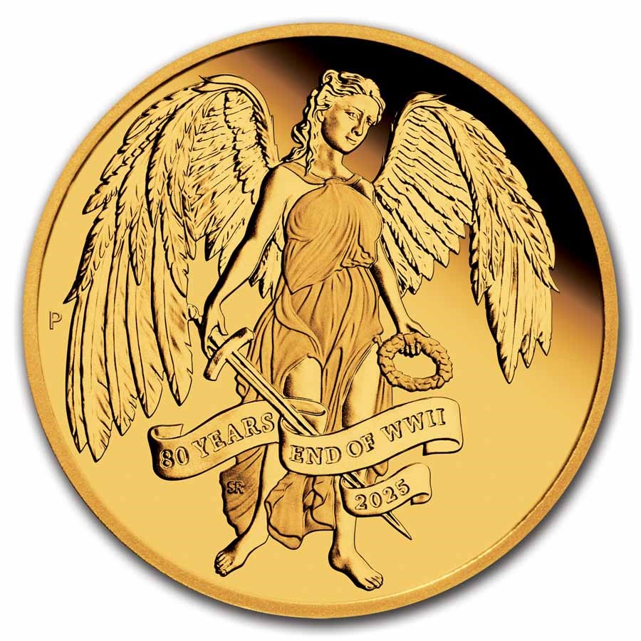 2025 AUS 1/4 oz Gold 80th Ann. End of WWII Winged Victory Proof