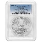 2025 AUS 1 oz Silver Lunar Snake MS-70 PCGS (First Strike)