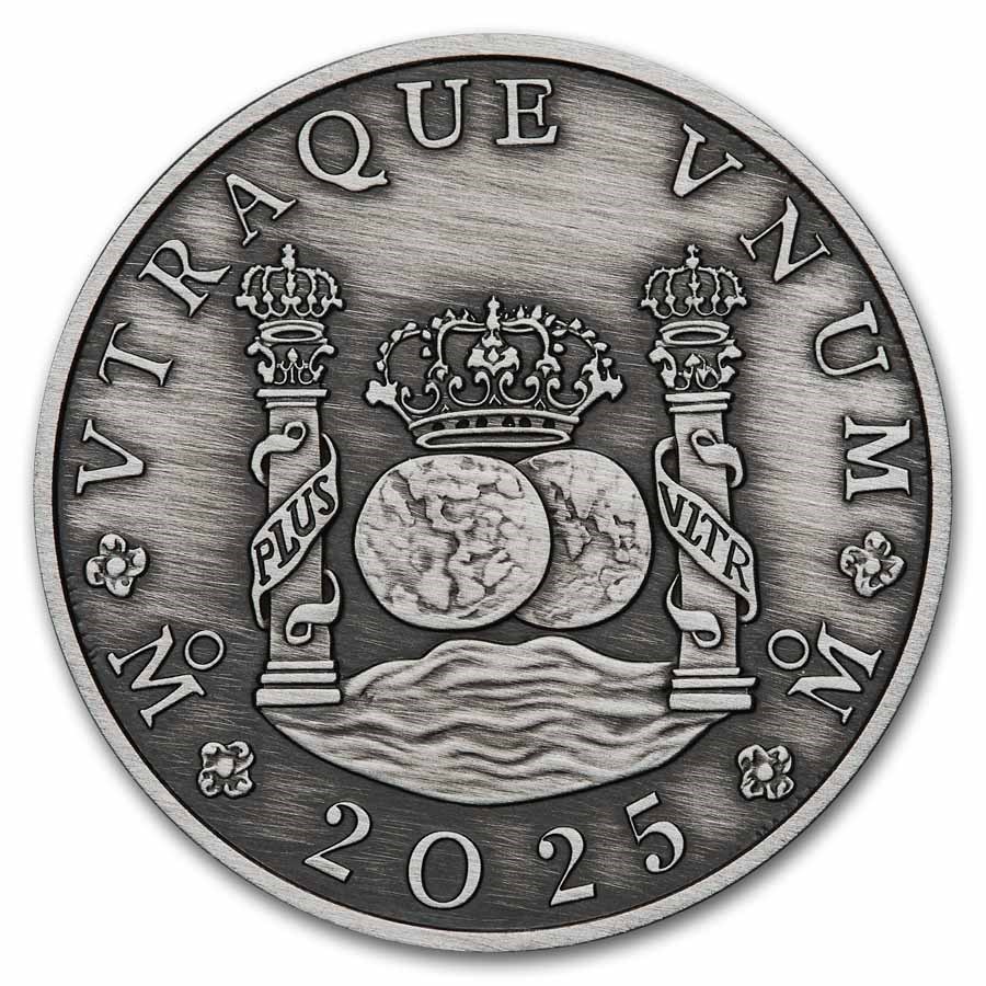 2025 AUS 1 oz Silver Pillar Dollar Antiqued (Box, COA)