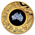 2025 AUS 2 oz Gold Blue Lepidolite Great Southern Land Proof
