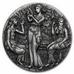 2025 AUS 2 oz Silver Fate The Moirai Antiqued & High Relief (Box)