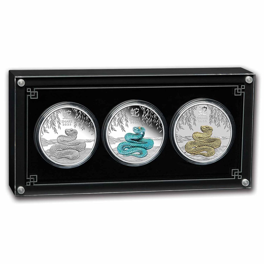2025 AUS Year of the Snake 1 oz Silver Trio (SIII, w/Box & COA)