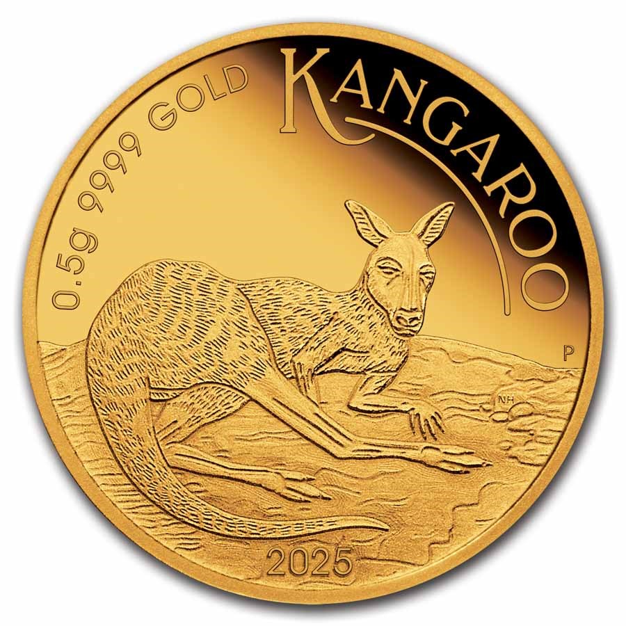 2025 Australia 1/2 Gram Gold Kangaroo Mini Roo Proof (Assay Card)
