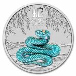 2025 Australia 1 kilo Silver Lunar Snake BU (Colorized, SIII)