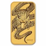 2025 Australia 1 oz Gold Dragon Rectangular Coin BU