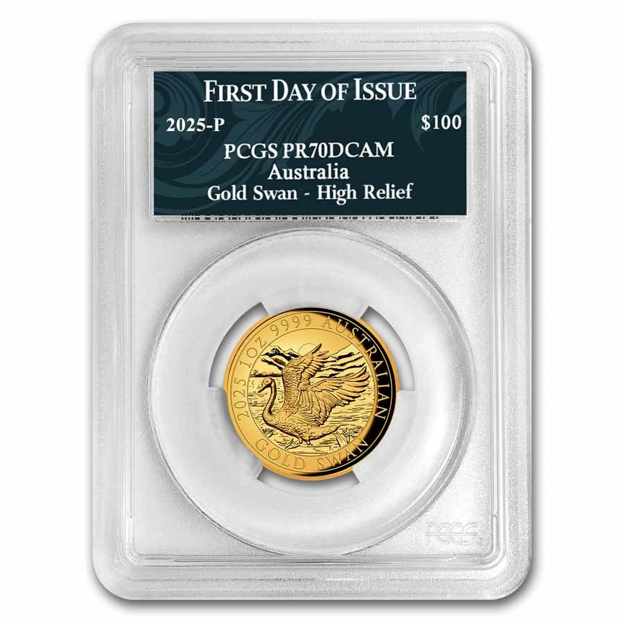 2025 Australia 1 oz Gold Swan PR-70 PCGS HR (FDI)