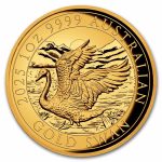 2025 Australia 1 oz Gold Swan Proof (HR, w/Box & COA)