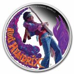 2025 Australia 1 oz Silver Colorized Jimi Hendrix Proof (Box)