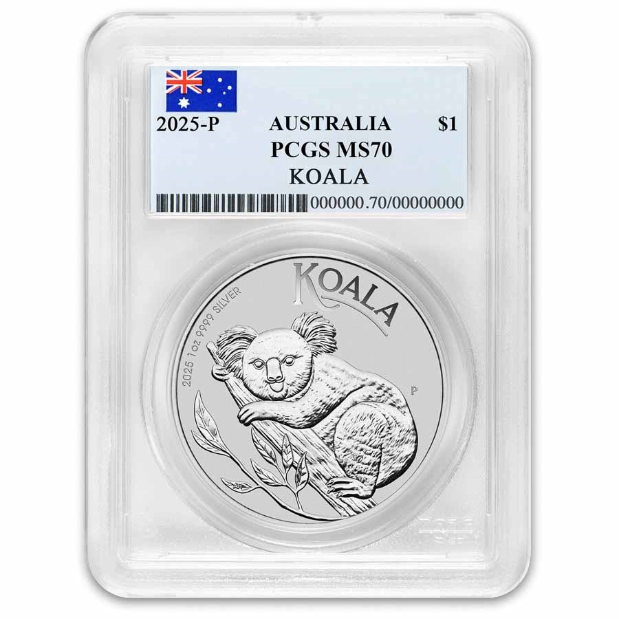 2025 Australia 1 oz Silver Koala PCGS MS-70 (Flag Label)