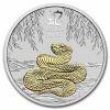 2025 Australia 1 oz Silver Lunar Snake (Gilded, w/ COA)