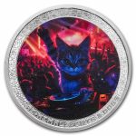 2025 Cameroon 1 oz Silver AI•NIMALS Cat DJ (w/ Box & COA)