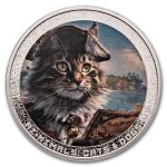 2025 Cameroon 1 oz Silver AI•NIMALS Cat Pirate (w/ Box & COA)